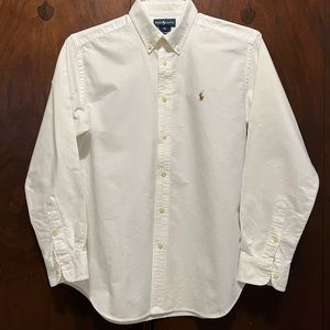 Ralph Lauren white button down boy size 16